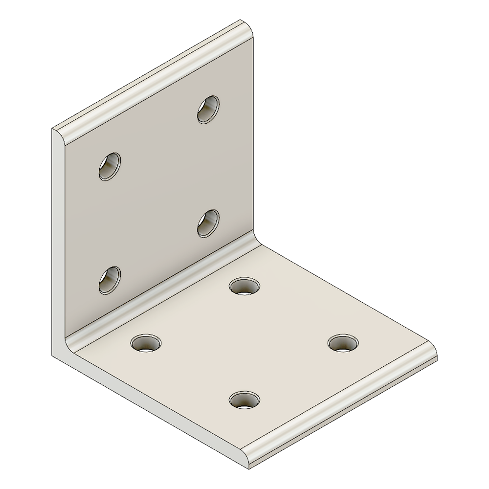 40-530-1 MODULAR SOLUTIONS ANGLE BRACKET<br>90MM TALL X 90MM WIDE W/ HARDWARE